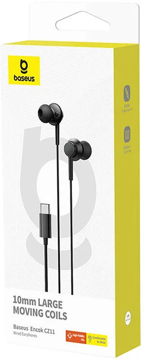 אוזניות BASEUS עם חיבור TYPE-C באיכות מעולה